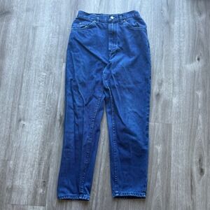 Vintage Lee Riders Denim Women's Blue High Waisted Mom Jeans Size 10 Petite